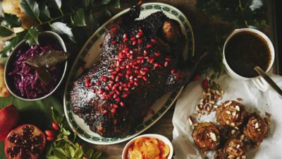 Roast Duck with Pomegranate Sauce