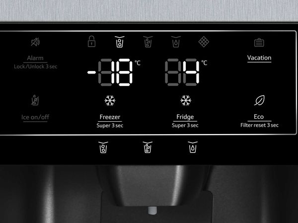 Freistehender Side-by-Side Kühlschrank KA3923IE0 - einfache Bedienung mit Touch Elektronik