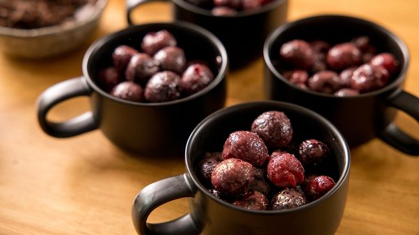 Mixture in multiple individual ramekin cups