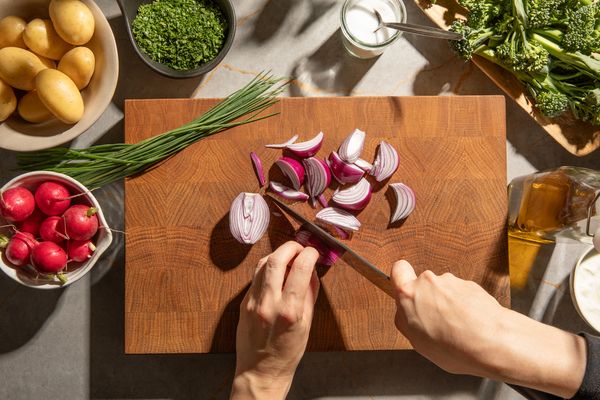 cut vegetables and marinate