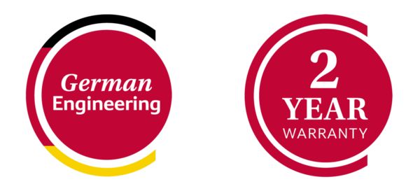 German Engineered with a 2 year warranty