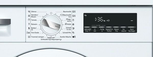 Waschmaschine mit 15 Minuten Schnellprogramm  