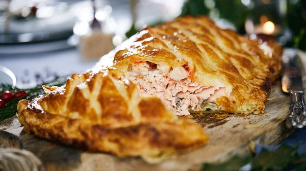 Nicky's Salmon and Lobster Wellington