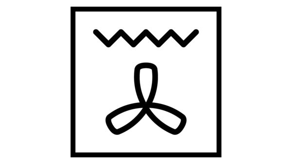 Simbolo grill con ventola