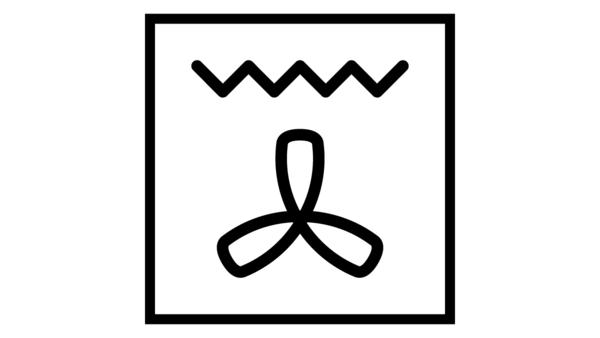 Symbol för circo-stek/grill med varmluft