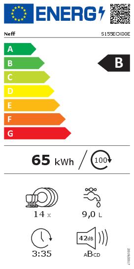 Neff S155EAX08E, N 50, Geschirrspüler vollintegrierbar, 60 cm 