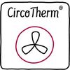 Circa Therm logo met een gestileerd symbool dat lijkt op een gedraaide draad of lint.