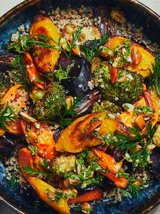 Buddha Bowl with Air Fried Vegetables and Quinoa