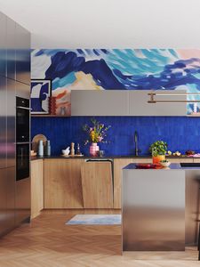 Neff kitchen inspiration with blue waves