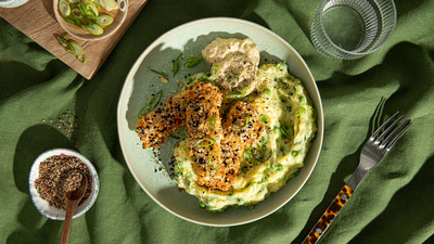 Fischstäbchen aus dem Airfryer mit Kartoffelpüree