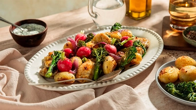 Sheet-pan Lemon Garlic Chicken with Vegetables