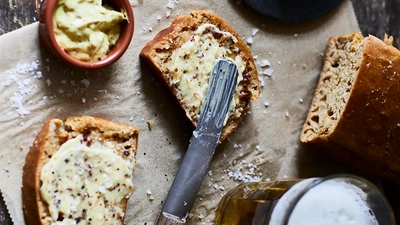 Beer Bread with Bacon Butter