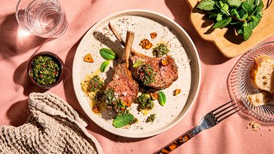 Roasted Lamb with Mint Sauce