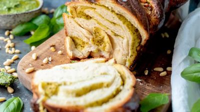 Swirled Pesto Babka