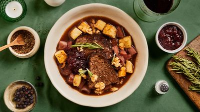 Beef Pot Roast with Cranberry Sauce