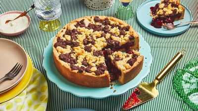 German Sour Cherry Streusel Cake