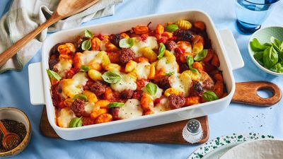 5-Ingredient Baked Gnocchi with Italian Sausage