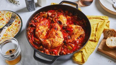 Oven Baked Chicken Cacciatore