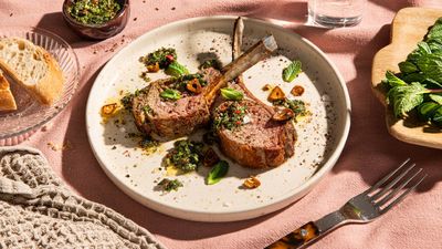 Roasted Lamb with Mint Sauce