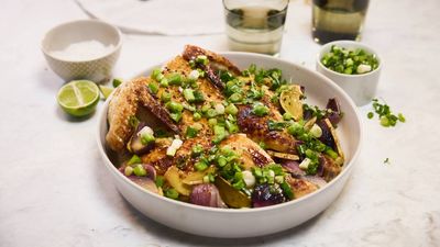 Spatchcock Hainanese Chicken with Ginger and  Spring Onion