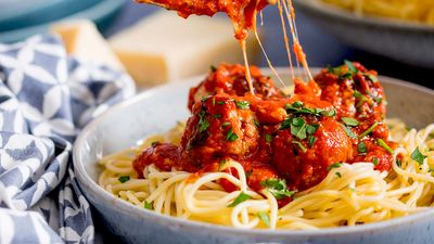 Baked Three Cheese Meatballs