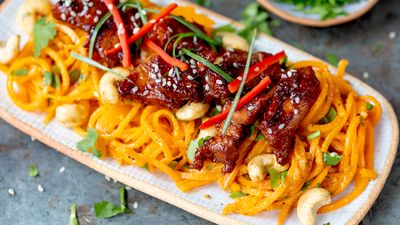 Asian Pork with Butternut Squash Noodles