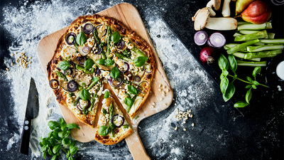 Grüner Flammkuchen / Quiche