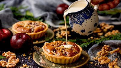 Plum, Ginger & Walnut Tarts