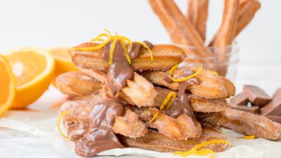 Churros with Chocolate Orange Sauce