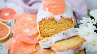 Vegan Grapefruit Drizzle Cake