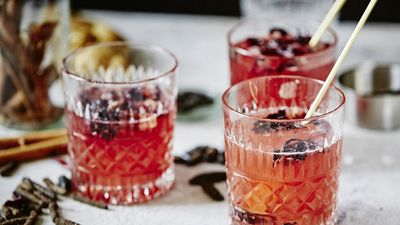Apfel-Hibiskus-Cocktail