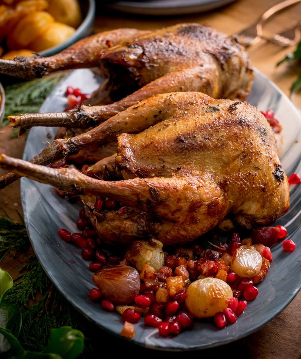 Roast Pheasant in Red Wine and Cranberry Sauce Recipe | Neff IE
