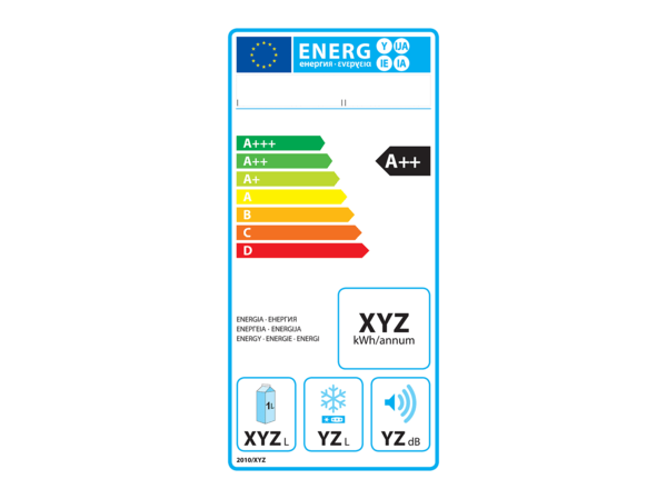 Fridge and feezer appliances current energy label