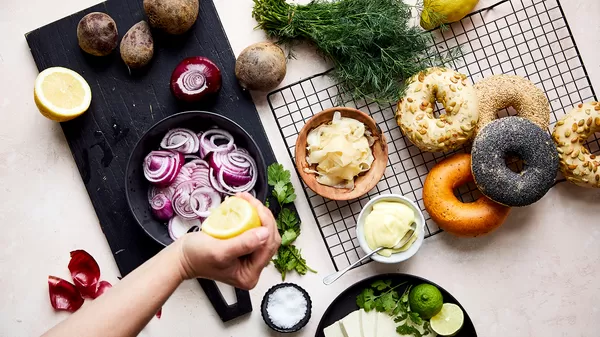 home made bagel ingrediants