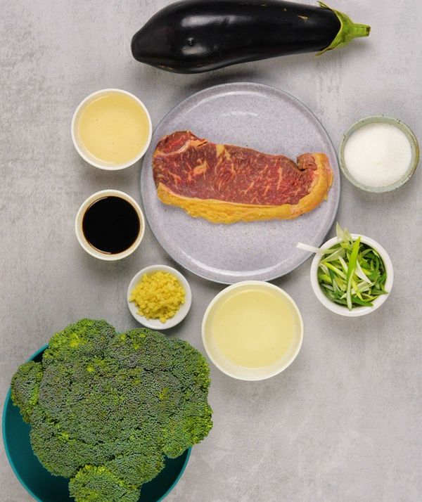 Beef Teriyaki Grilled Steak with Grilled Veg