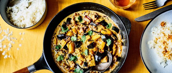 Aubergine and Mustard Curry