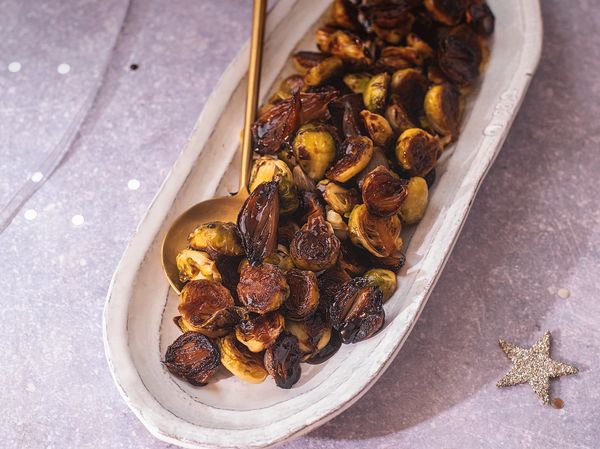 Balsamic Roasted Sprouts & Shallots