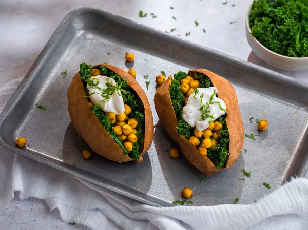 Sweet Potatoes with Curried Chickpeas