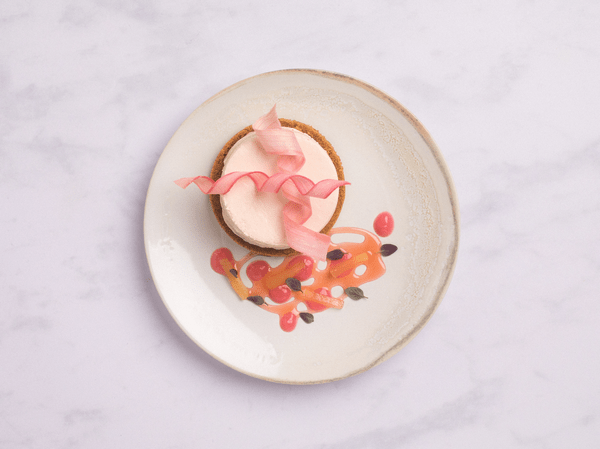 plating up dessert