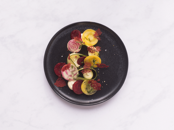 plating up starter dish