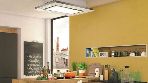 The lighting system adds a feel-good atmosphere to the kitchen 