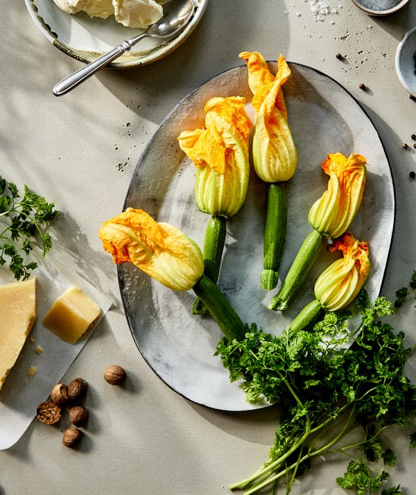 Ingredienten courgettebloemen