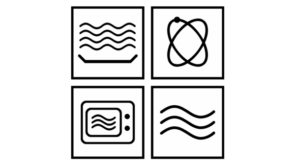 Piktogramm / Zeichen / Symbol für Angabe: Material mikrowellengeeignet