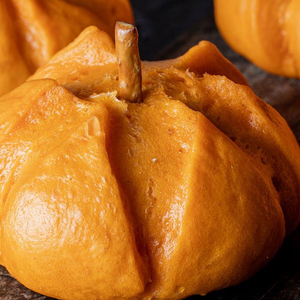 Multiple pumpkin bao buns