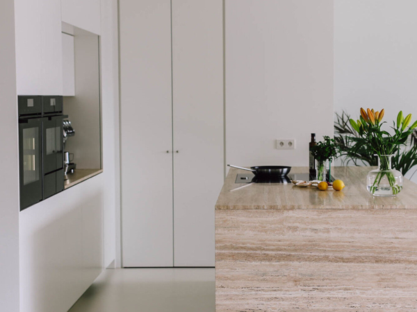 Fugenloser Boden der Designküche