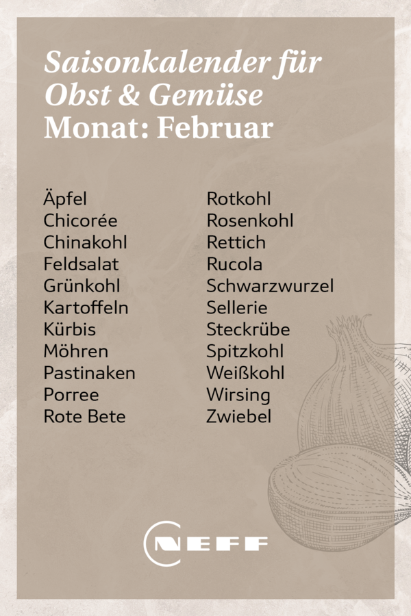 Saisonkalender für Februar