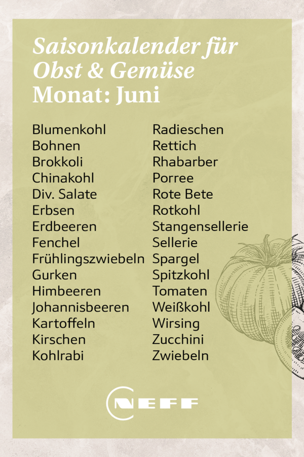Saisonkalender f&uuml;r Mai