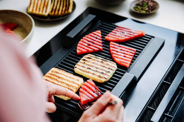 Halloumi & Wassermelone auf Grillplatte