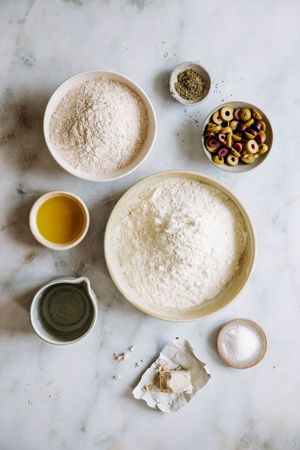 Ingredients seperated into individual bowls ready to begin the method. 