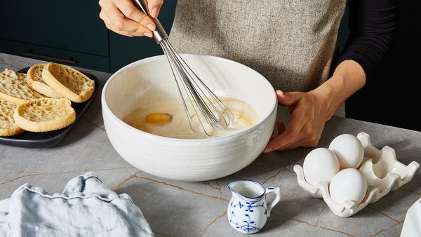 Whisking together the milk-mix